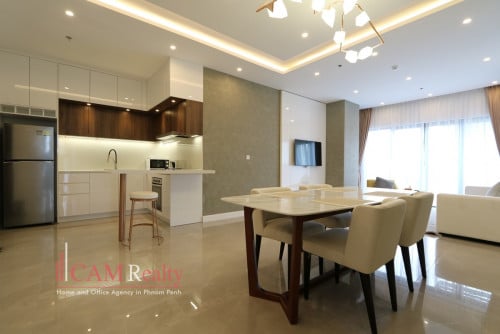 Chroy Changvar area | Brand new luxurious 3 bedrooms serviced apartment for rent | Pool & Gym