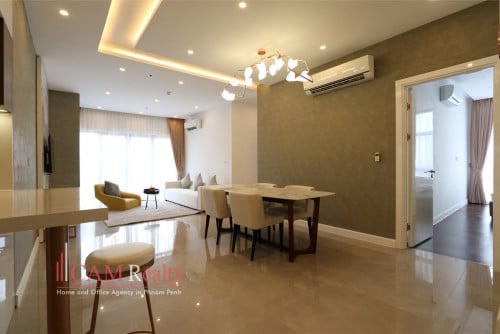 Chroy Changvar area | Brand new luxurious 3 bedrooms serviced apartment for rent | Pool & Gym