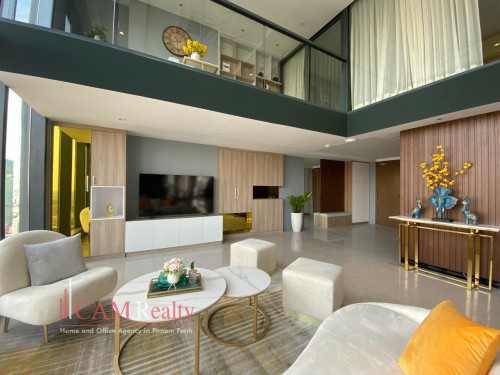 n front of Aeon mall Phnom Penh | Beautiful 4 bedrooms penthouse for sale | Pool, Gym &amp; Sky-bar| 