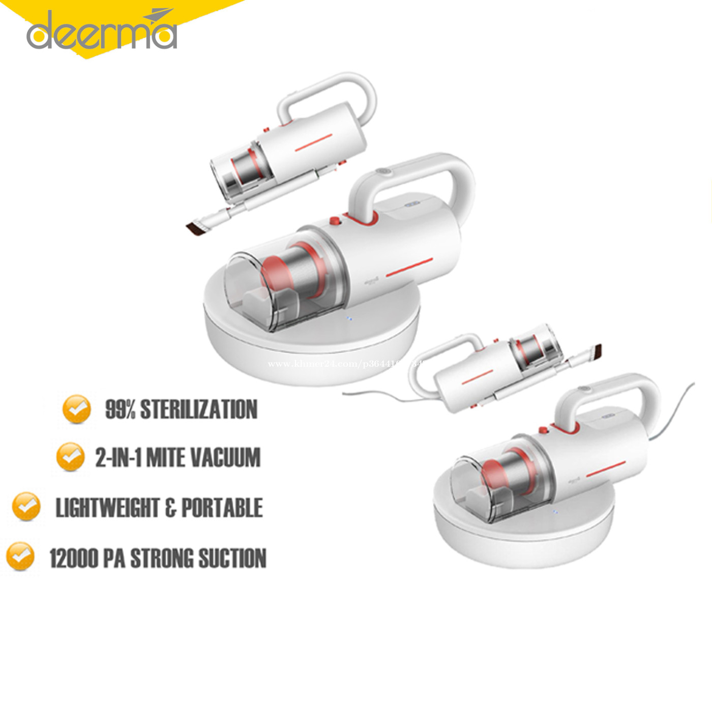 Deerma Mite Vacuum cleaner CM1300 Price 52 in Phnom Penh, Cambodia