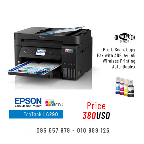 Epson EcoTank L6290 A4 WiFi Duplex AllinOne Ink Tank Printer with