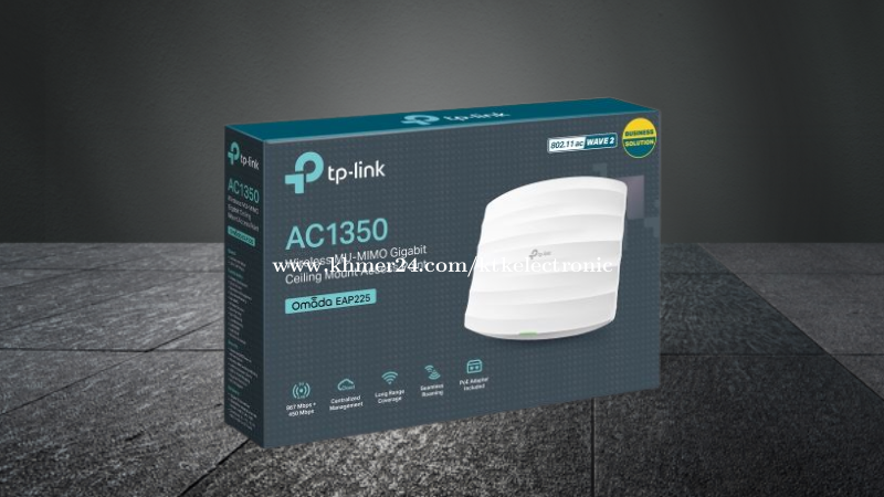 Tp-Link EAP225 AC1350 Wireless MU-MIMO Gigabit Ceiling Mount Access Point  Price $0.09 in Phnom Penh, Cambodia - KTK Electronic