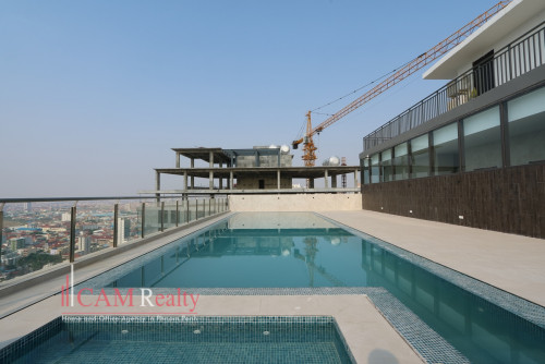 Tuol Kork area| 1 bedroom condominium for rent| Swimming pool and gym