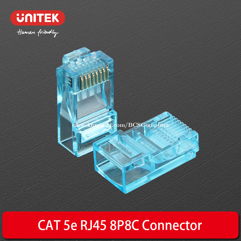 UNITEK Cat 5e RJ45 (8P8C) Connector Y-OT18TP (1box) price $13 in Phsar ...