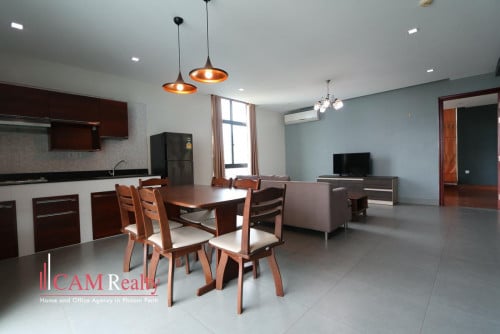 Modern style 2 bedrooms serviced apartment available for rent in Tonle Bassac - Phnom Penh