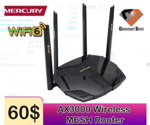 MERCURY dual-band Gigabit Wi-Fi 6 X30G Home AX3000 Wireless MESH Router