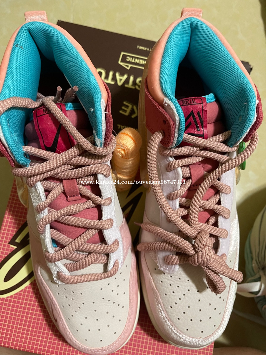 Nike Dunk Mid Social Status Free Lunch Strawberry Milk in Phnom Penh