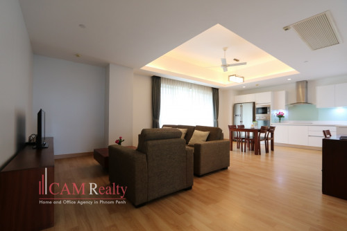 Chroy Changvar| 2 bedrooms serviced apartment for rent| Pool, gym, kids playroom and tennis court