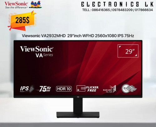 ViewSonic VA2932-MHD 29" Ultra-wide Monitor 2K 2560 x 1080, 75 Hz, HDMI