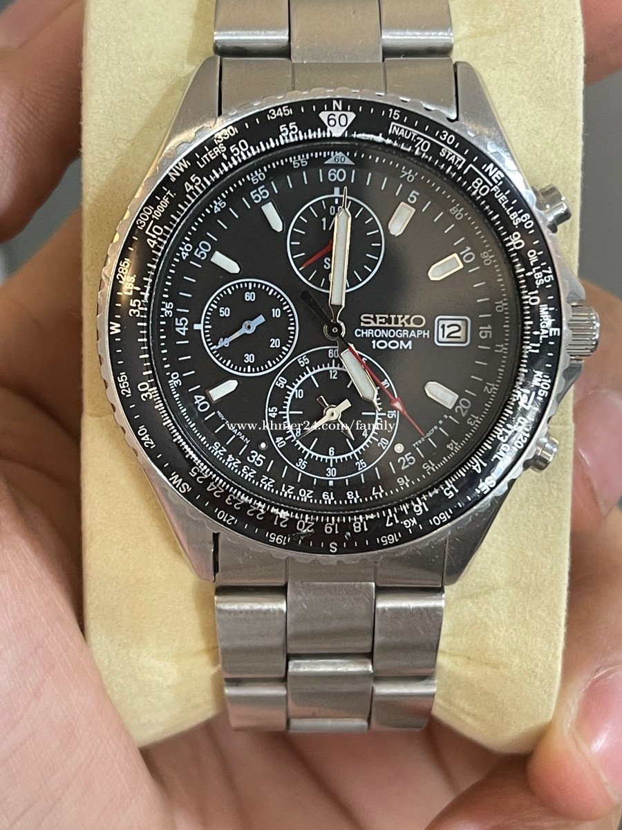 Seiko Pilot Chronograph Quartz Men's Watch Price $155 in Phnom Penh,  Cambodia - Family Phone Shop 