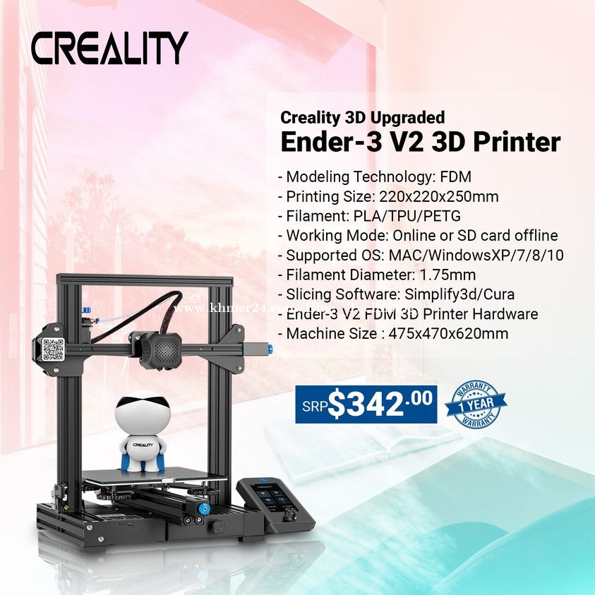 Creality3D Upgraded Ender-3 V2 3D Printer Price $342.00 In Phnom Penh ...