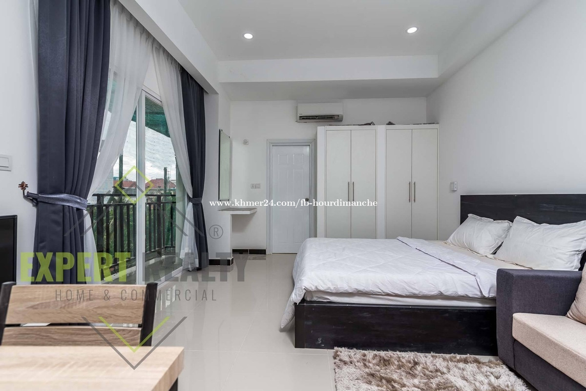 Studio room apartments available now Price 450.00 in Tonle Basak, Chamkar Mon, Phnom Penh