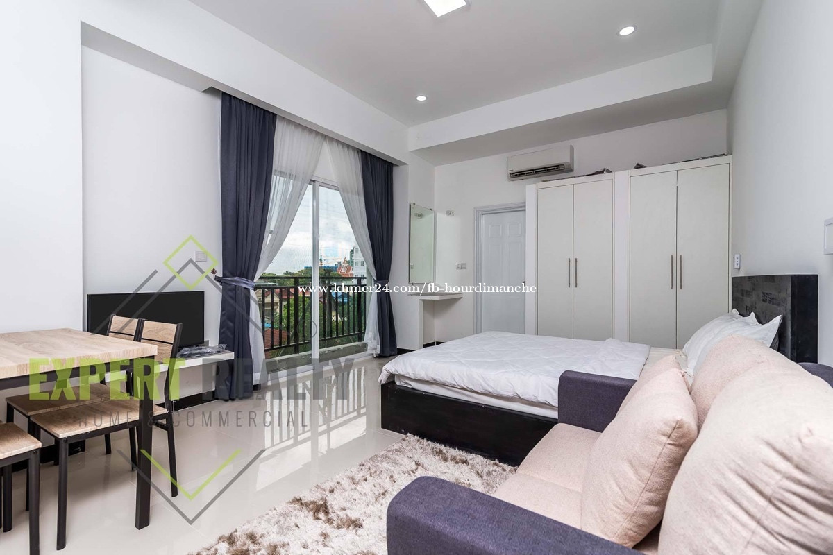 Studio room apartments available now in Tonle Basak, Chamkar Mon, Phnom Penh, Cambodia on