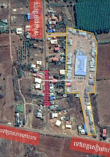 ដីលក់បន្ទាន់ បញ្ចុះតំលៃដល់ទៅ40% នៃតំលៃទីផ្សារ នៅទីប្រជុំជន ក្នុងទីរួមស្រុក