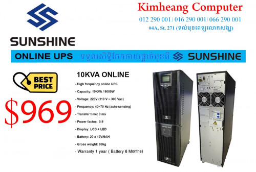 UPS Sunshine 10KVA 969$