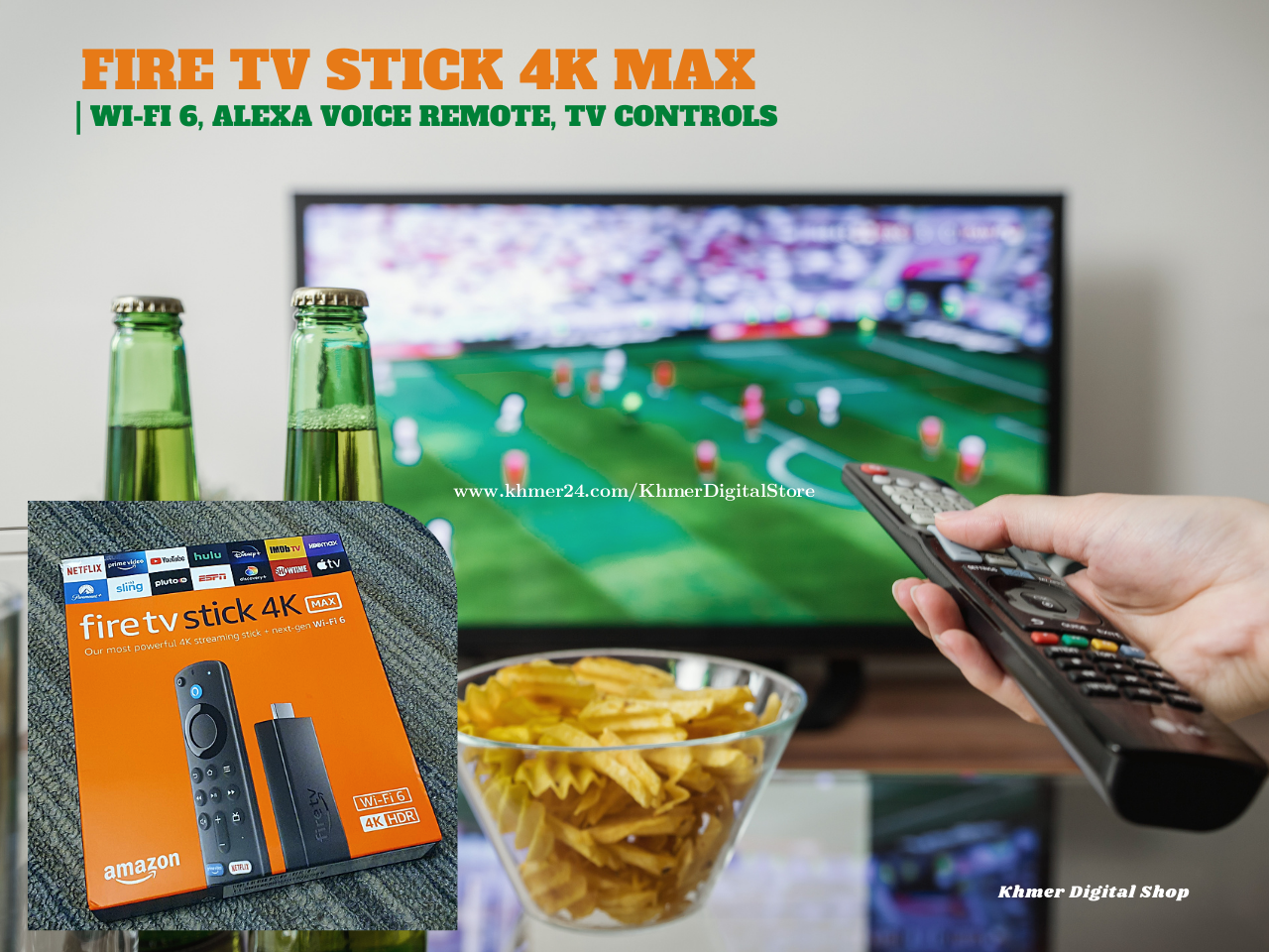 New Fire TV Stick 4K Max streaming device, Wi-Fi 6, Alexa Voice