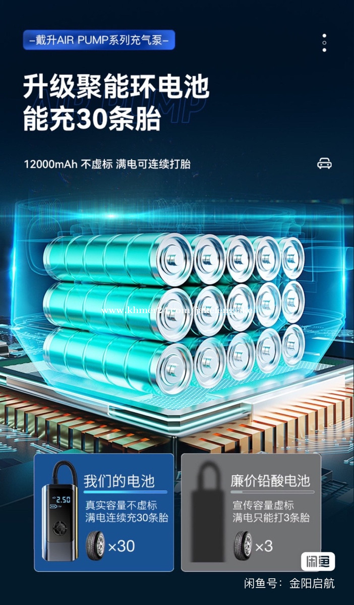 Car Air pump ម៉ូទ័រស្នប់ សប់កង់ឡាន ម៉ូតូ Price 28.00 in Phnom Penh