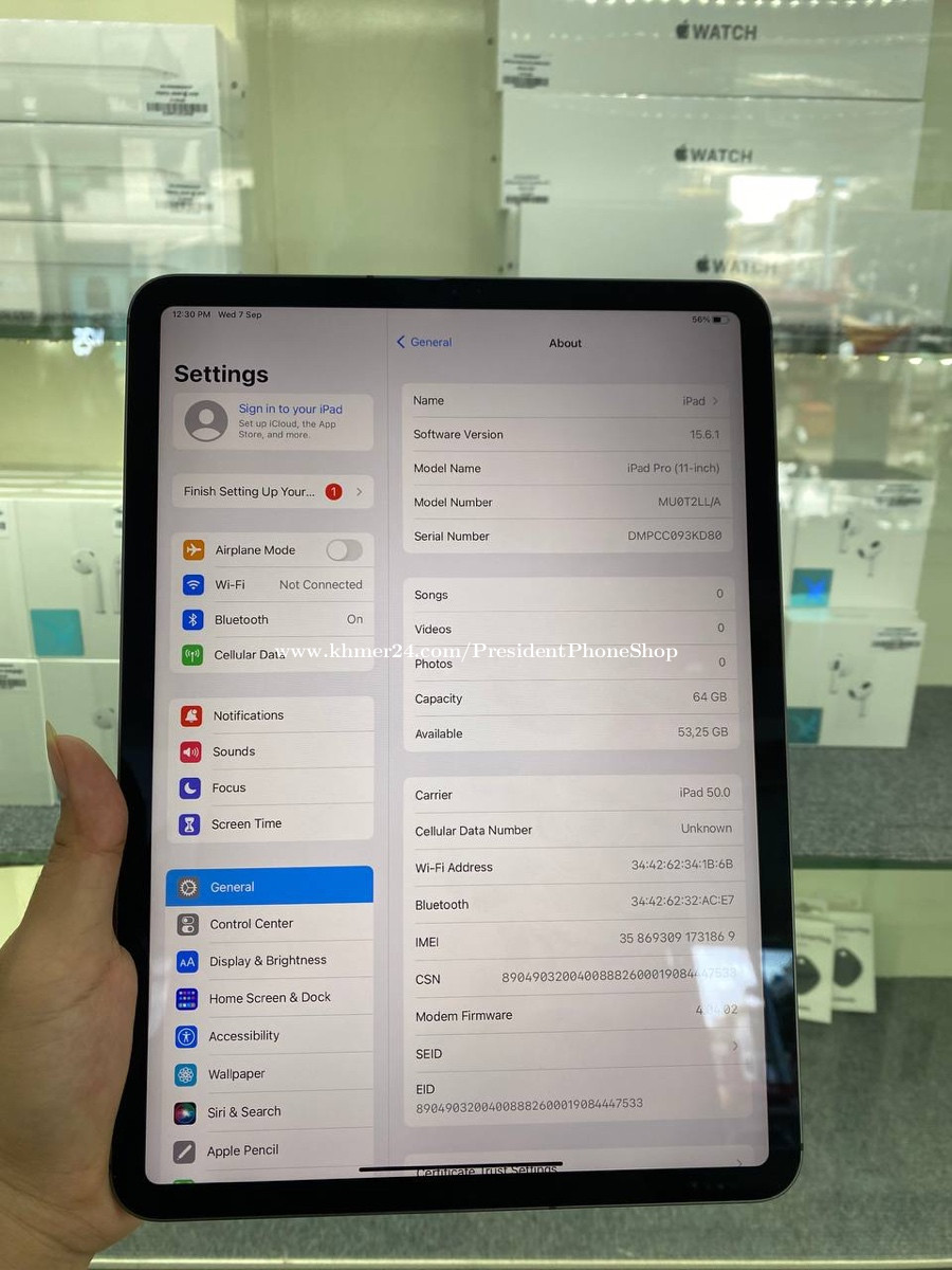 iPad Pro 11” 64gb sim/WiFi 2018 ក្នុង ភ្នំពេញ, កម្ពុជា on Khmer24.com