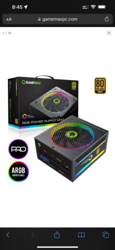 GameMax PSU True Rated 850W RGB Power Supply Fully Modular 80 Plus Gold  Certified with Addressable RGB Light for PC Power Supply - AliExpress