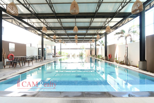 Hun Sen Blvd. area| 2 bedrooms apartment for rent| Pool and gym