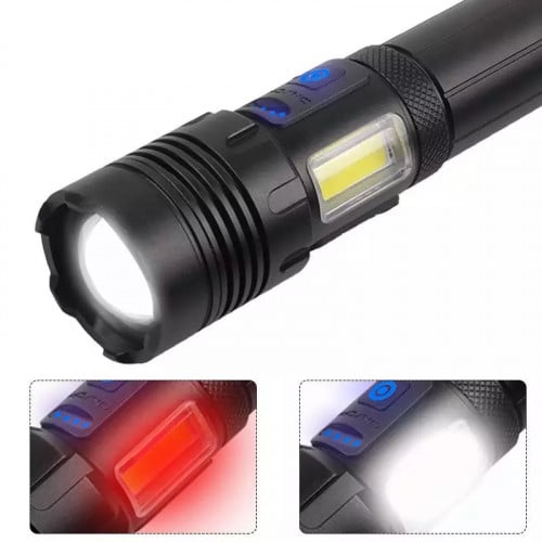 🔦ពិលLEDភ្លឺខ្លាំងXHP70 ដូចភ្លើងគុជឡាន មិនសាកមិនដឹង