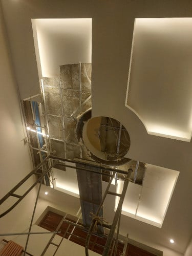 បាញ់ពពុះកាវជួសជុលជំរាបទឹកpu injection និង ធ្វើពិដានឡើវិញ