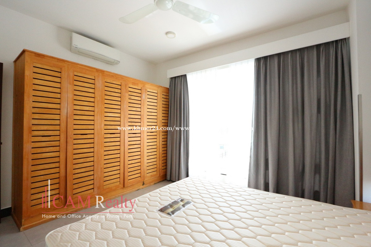 Western style big living room 2 bed serviced apartment for rent near  Embassy of Japan in Cambodia