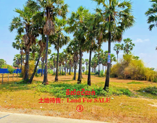 ដីលក់ ជាប់ផ្លូវជាតិលេខ ៤២ នៅពីមុខដីគម្រោងអភិវឌ្ឍន៍របស់ កាណាឌីយ៉ា និងជិតគម្រោងបុរីជាច្រើនសាងសង់