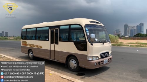 រថយន្ត25កៅអីសម្រាប់ជួល Bus 25seats for rent