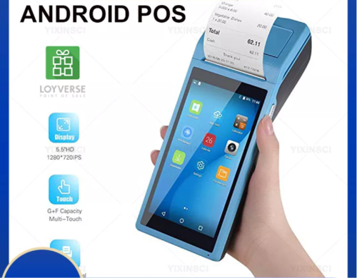 ម៉ាស៊ីនគិតលុយ សំរាប់ហាងឬតូបកាហ្វេ ហាងបាយ Handheld POS Terminal Android 8.1  