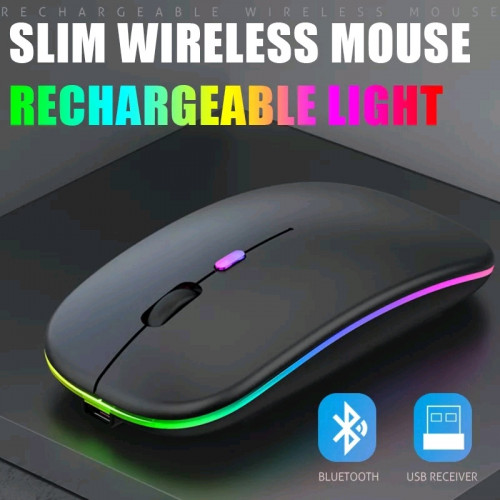 Tablet Phone Computer Bluetooth Wireless Mouse Charging Luminous 2.4G USB Wireless Mouse Portable