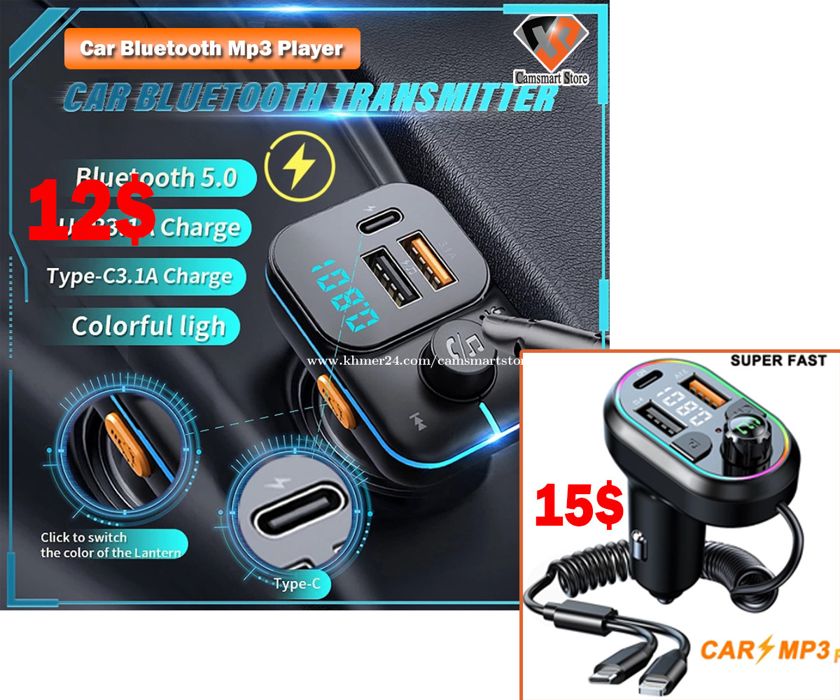 Bluetooth 5.0 Car Kit Audio Mp3 Player Fast Charger FM Transmitter