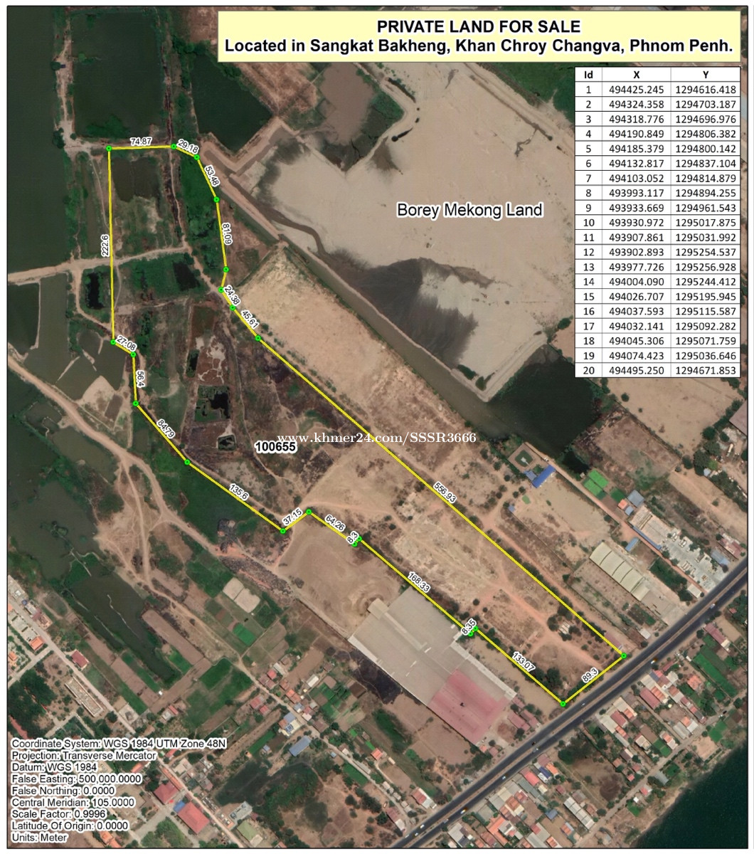 Land for sale 10ha, National Road 6A Price 330.00 in Bak Khaeng