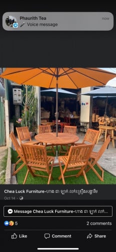 120round table with8chairs1Umbrala