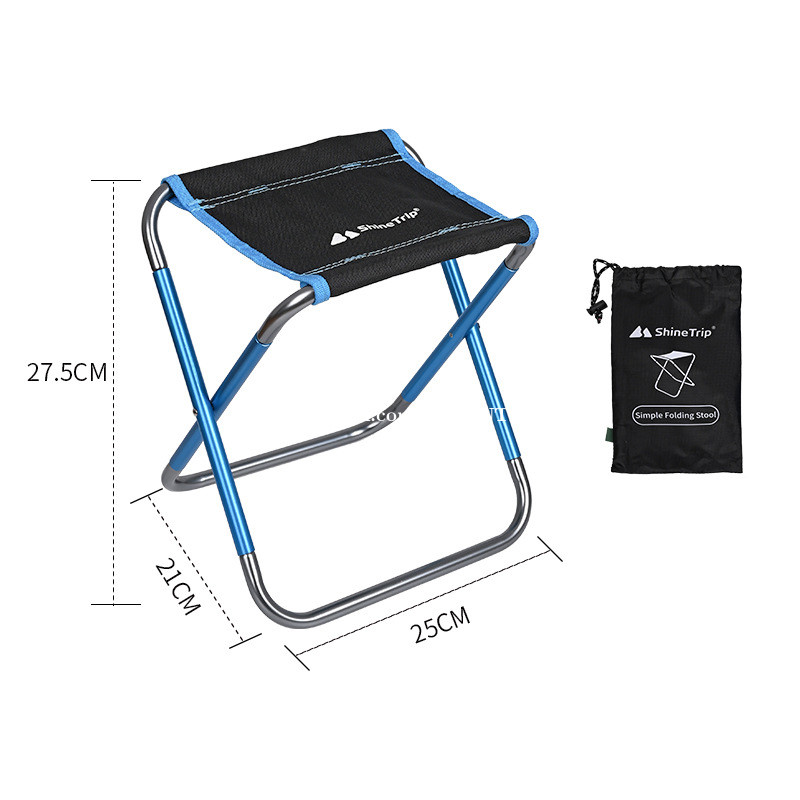 Promotional Aluminium Alloy Folding Stool Portable Storagable Fishing Stools  Ultralight Foldable Picnic Camping Seat Chairs