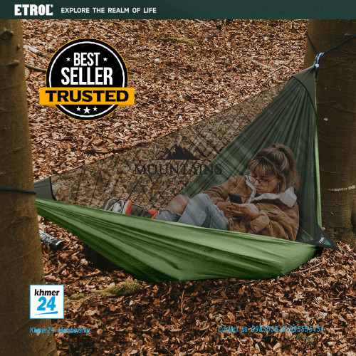 Camping Lightweight Double Hammock, Portable for Indoor, Hiking Camping Backpacking Travel Backyard