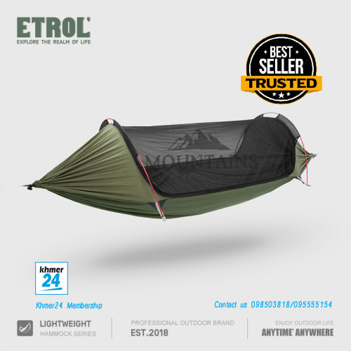 ETROL Camping Hammock with Mosquito Net,3 in 1 Function, for Travel Outdoor Indoor Hiking