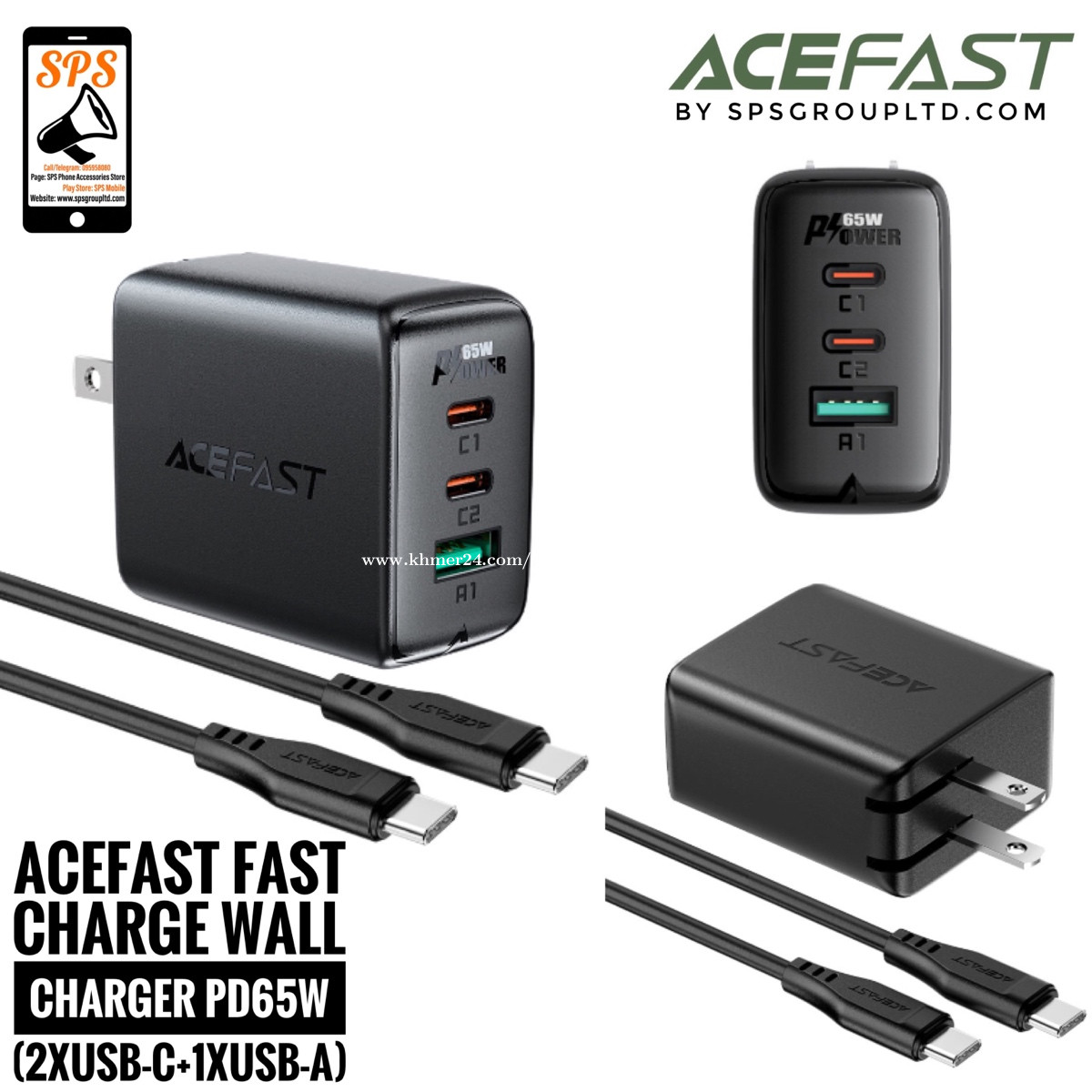 Acefast Fast Charge Wall Charger Pd W Xusb C Xusb A In Phnom Penh