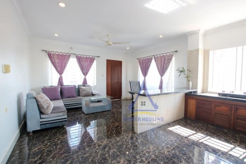 Service apartment one-beds with elevator and gym for rent nearby Bassac Lane, Aeon mall1