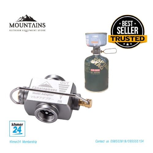 Campingmoon Gas Saver Refill Flat Tank Conversion Adapter Camping Gas Adapter Valv