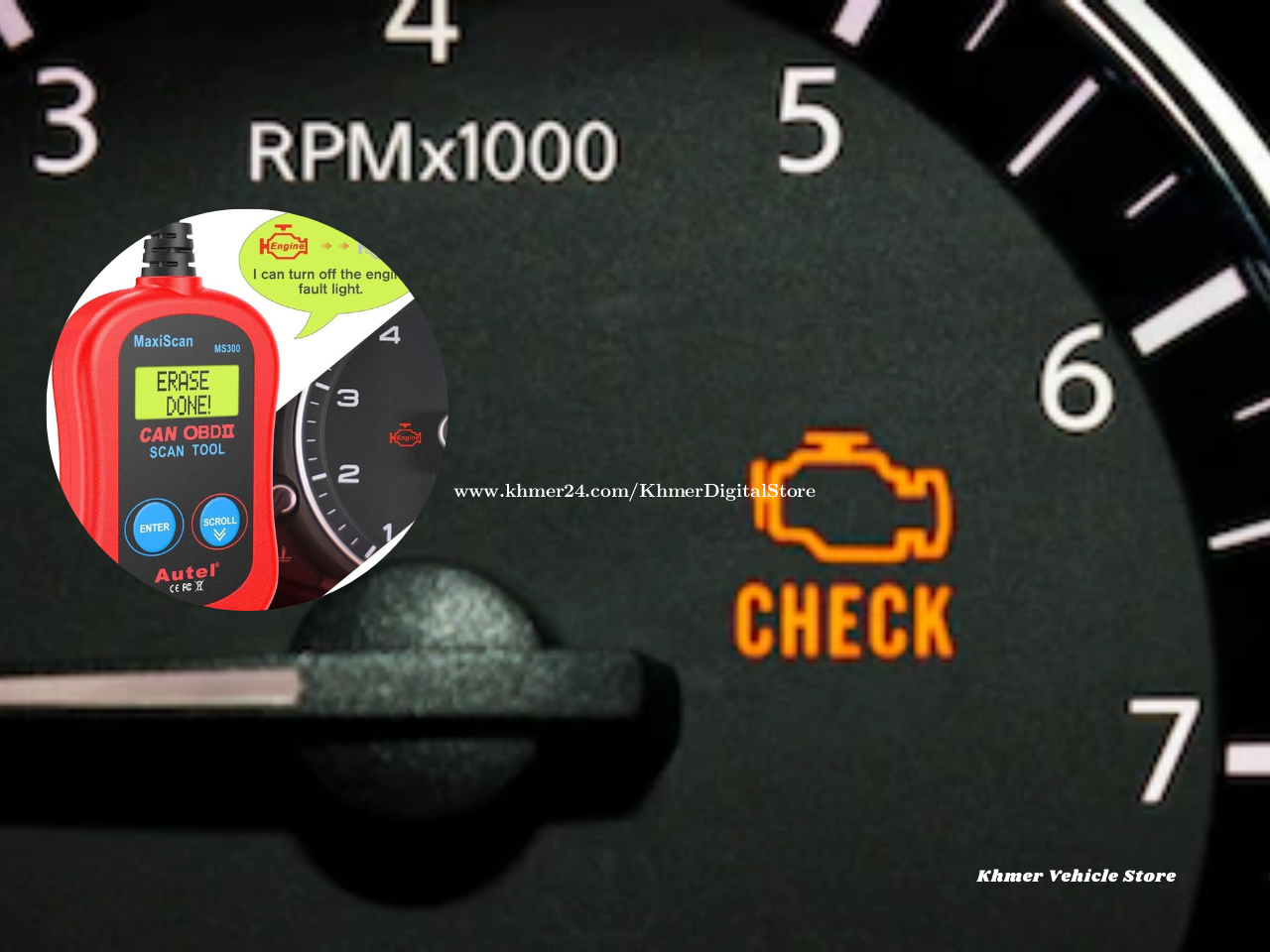Autel MS300 Universal OBD2 Scanner Car Code Reader, Turn Off Check Engine  Light Price $39.00 in Voat Phnum, Cambodia Khmer Digital Store 