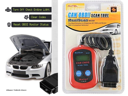 Autel MS300 Universal OBD2 Scanner Car Code Reader, Turn Off Check Engine Light