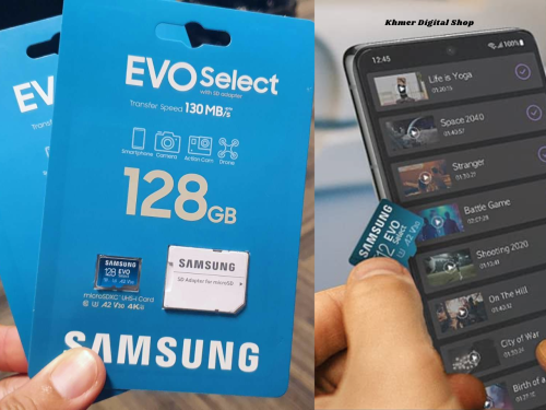 SAMSUNG EVO Select Micro SD-Memory-Card + Adapter, 128GB microSDXC 130MBs Full HD & 4K UHD