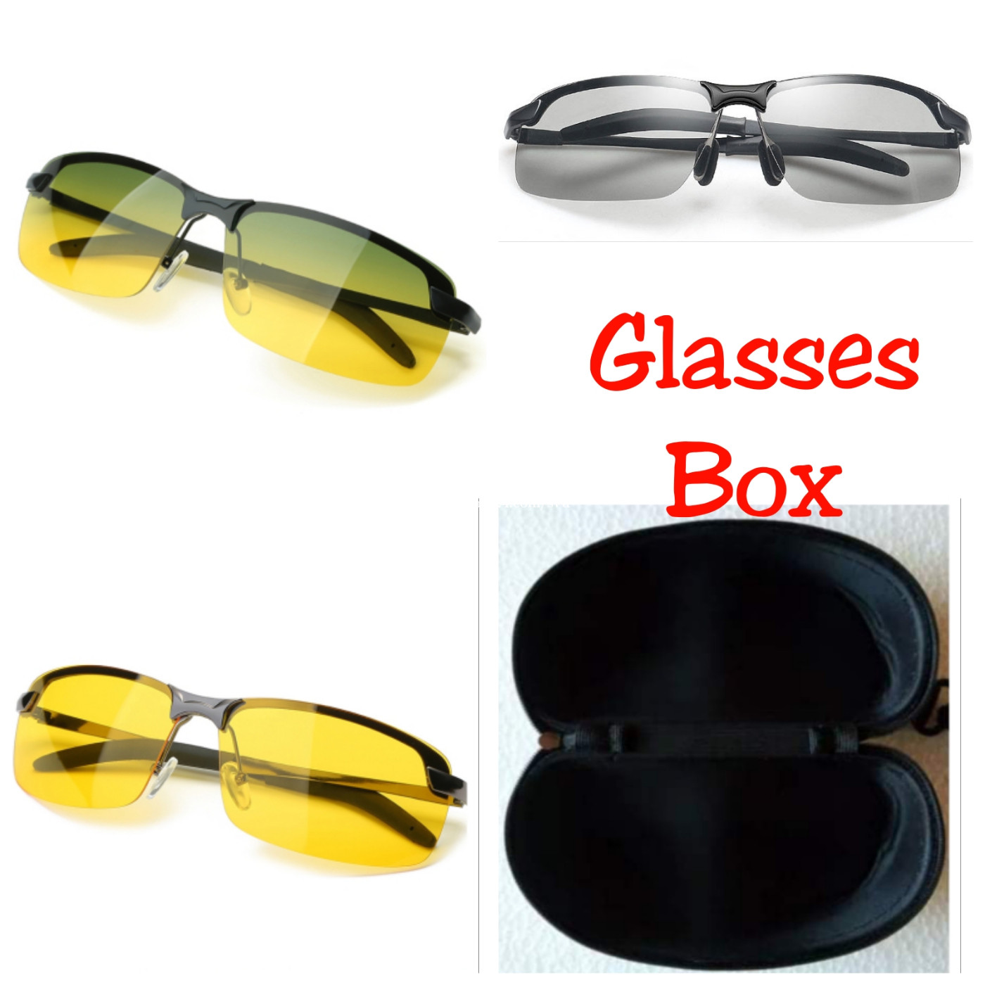 វ៉ែនតាការពារ(UV)Polarized sunglasses day and night dualuse men and