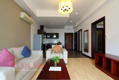 Tonle Bassac area| Spacious 1 bedroom serviced apartments for rent| Swimming pool, gym and sauna