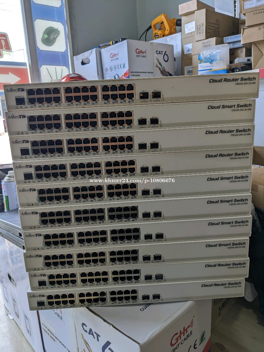 Mikrotik Cloud Router Switch CS326-24G-25+RM Price $150.00 In Preah ...