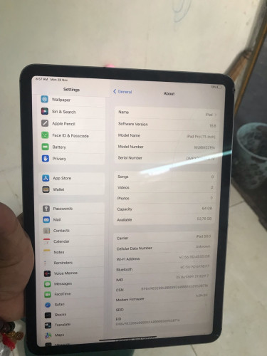 iPad Pro 11 អុីង