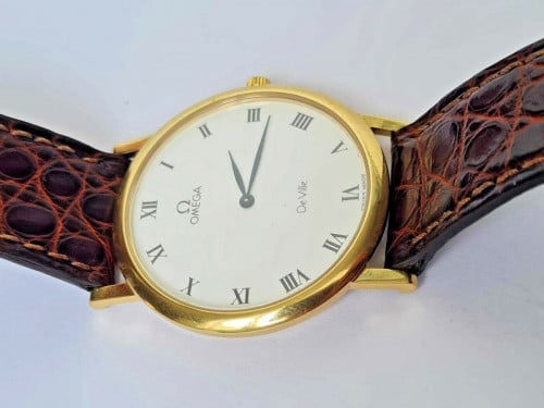 Vintage Omega Deville 18K solid gold - Quartz - watch men’s Year 1995 (Original)