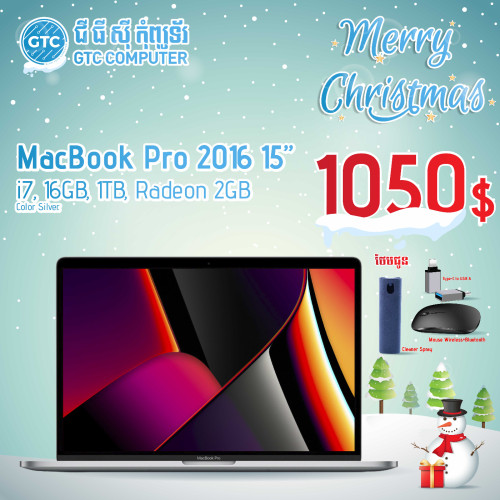MacBook Pro 2016 Silver MacBook Pro 15-inch i7 16gb 1TB VGA 2GB