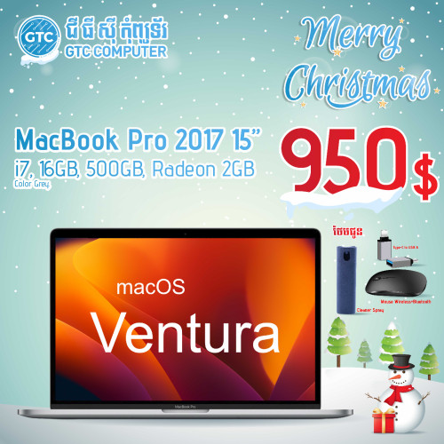 MacBook Pro 2017 Grey MacBook Pro 15-inch i7 16gb 500GB VGA 2GB = 950$